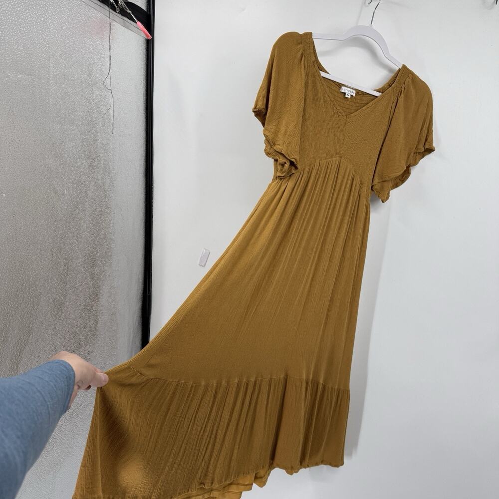 Baltic Born Medium Felicity Dress Butterscotch Tiered Midi Milkmaid Cottagecore - Picture 6 of 11